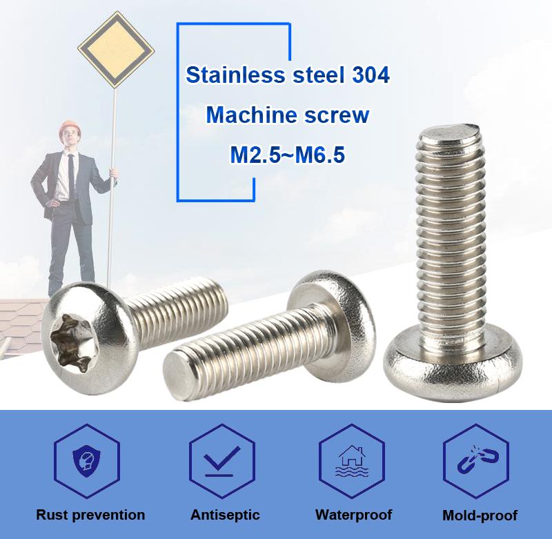 m2.5 m3 stainless steel machine screw