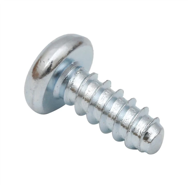 Zinc plated steel phillips pan head tapping screw