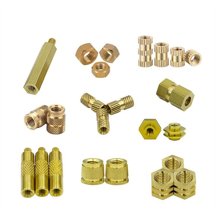 ব্রাস সন্নিবেশ Knurled বাদাম